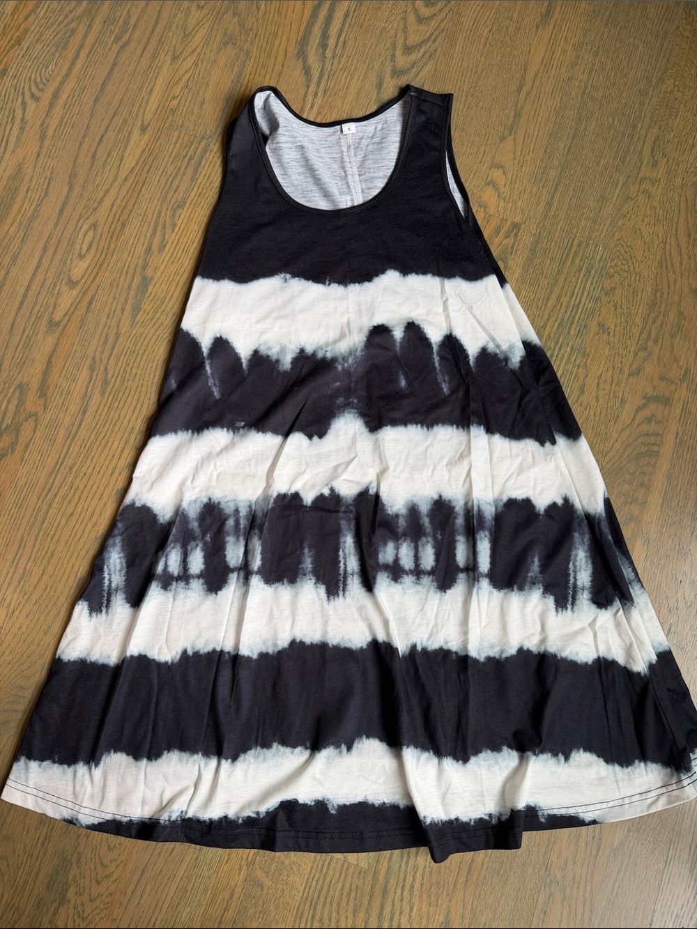 Tie-Dye Mini Dress in Black & White Size Small Like New